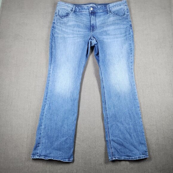 Old Navy Jeans Womens Sz 18 Blue Kicker Boot Cut Mid Rise Denim Western Cowgirl - Picture 1 of 8